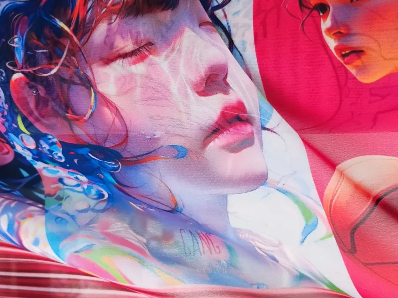 COMIC FIESTA ACG Anime merchandise - Semi Transparent See through fabric sheer fabric print in KL Malaysia