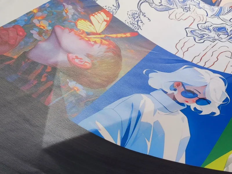 anime sheer fabric see through fabric curtain print  in KL Malaysia Singapore