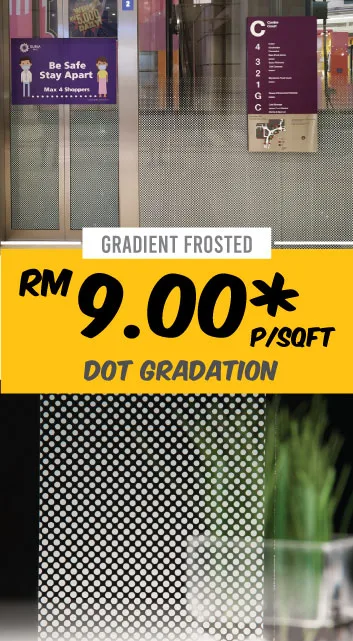 Gradient Frosted (Dot Gradation) glass Sticker