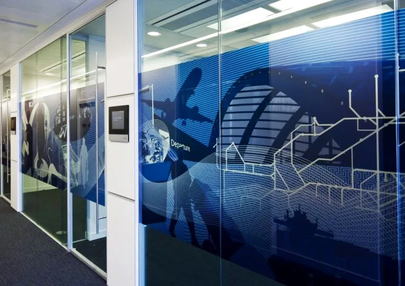 Glass Graphic Printed Office Glass Sticker Malaysia
