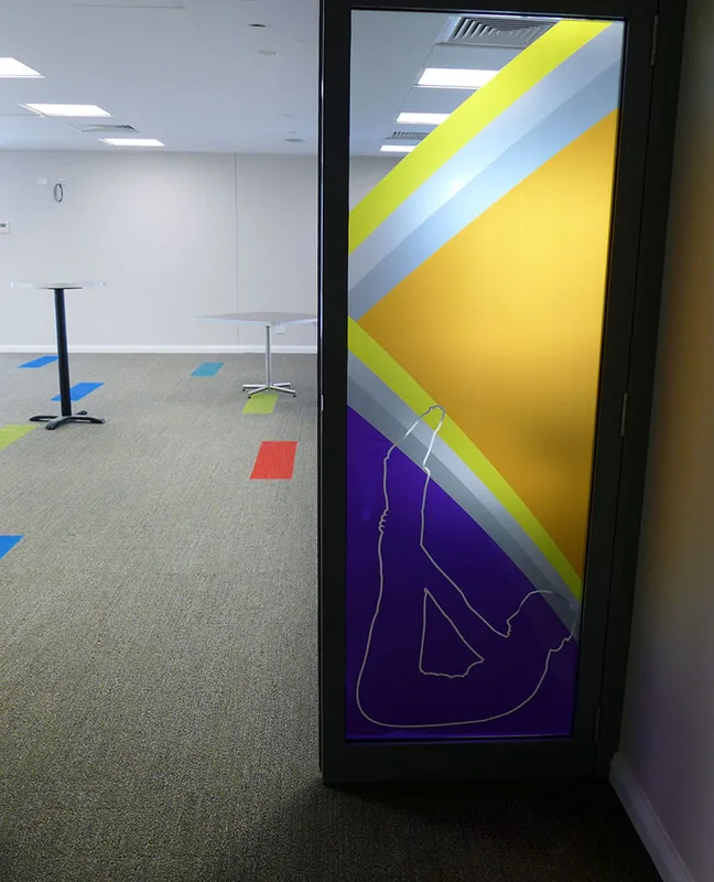 Malaysia yoga Studio Glass Deco Film Frosted Sticker printing installation 