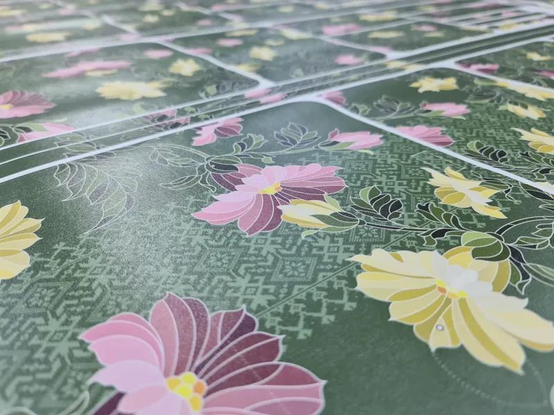 Batik Leather Printed in Malaysia singapore asia
