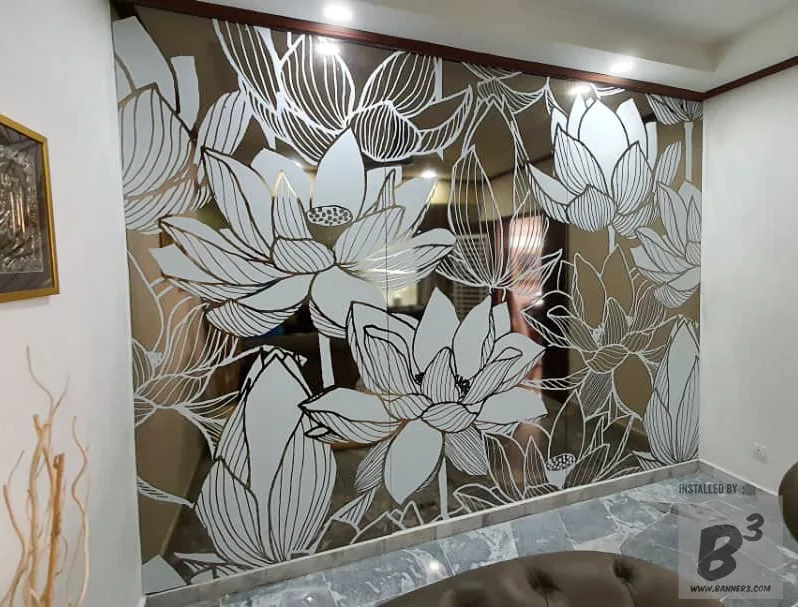 Designer Stylish Glass Sticker Printed in Malaysia KL